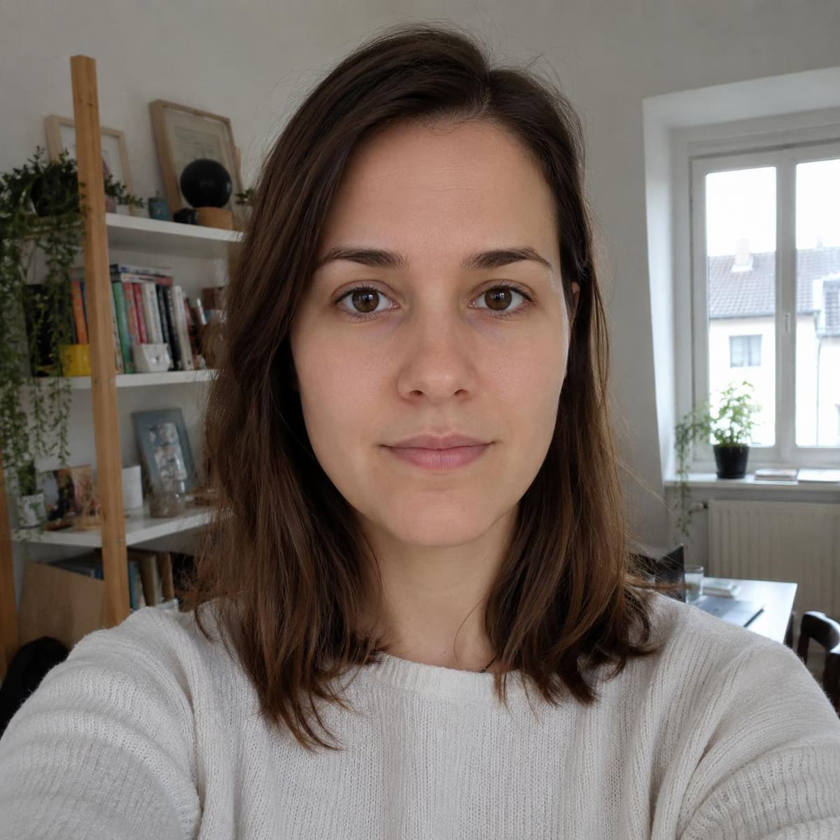 Selfie vor der Passfoto-Optimierung
